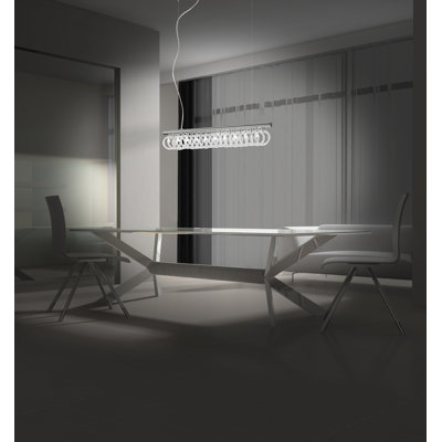 Linear pendant light 10-flame