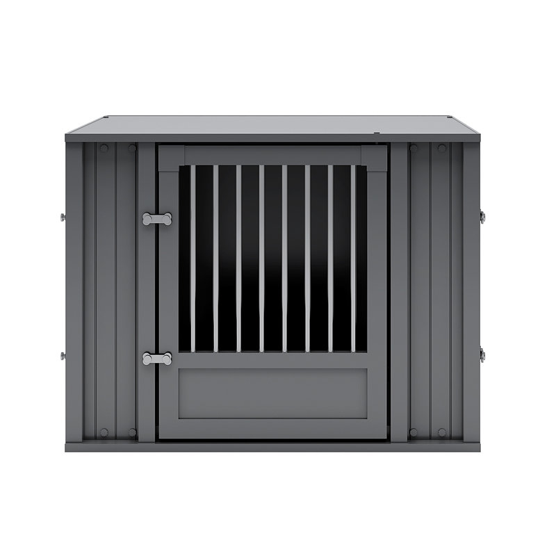 Cage pour chien durable avec placement de porte flexible, Moyen (H 24,4 po x l 23,1 po x P 32 po), Noir