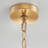 24" W 9-Light Iron Chandelier with Hammered Glass
