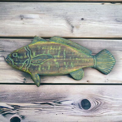 Poisson truite moucheté - jaune patiné