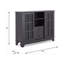 Armoire d'appoint 2 portes en espresso Dieugrand
