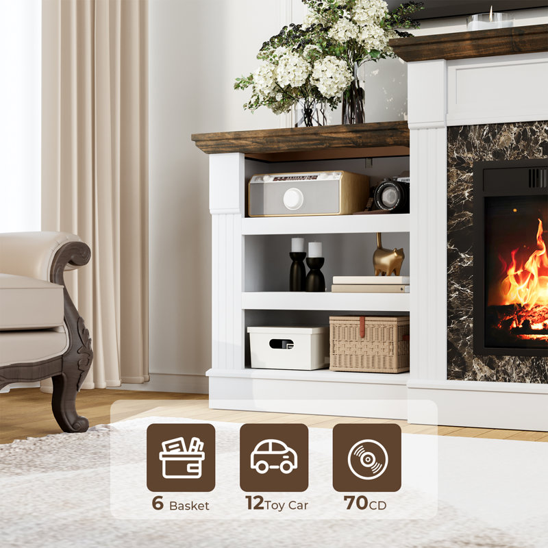 Meuble télé 72 po Farmhouse Fireplace
