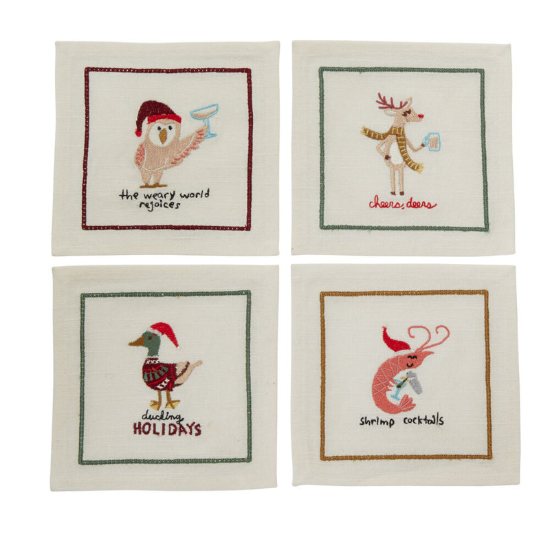 Jyshon Critters Cocktail Napkin 6"x 6"