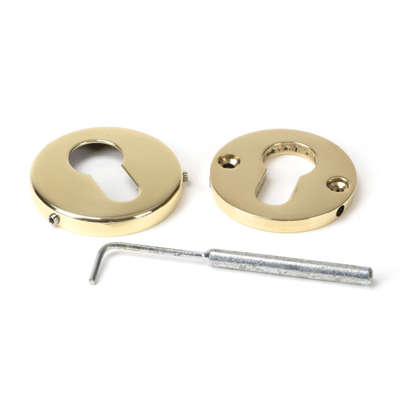 Regency Concealed Escutcheon Rosette, Polished Brass