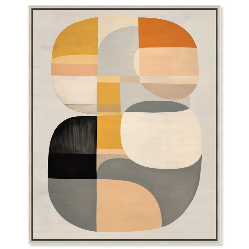 «Soft Spot 2 Boho Neutral Abstract» par Art Remedy, Cadre argenté, H 21 po x l 17 po