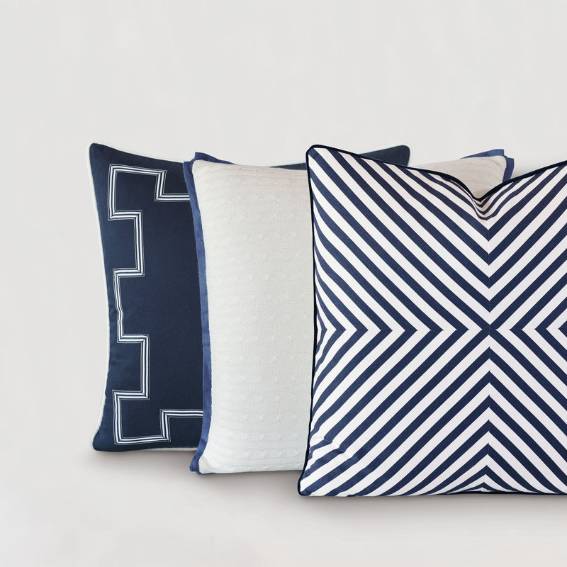 Summerhouse Square Pillow Cover & Insert, Polyester