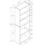 Bibliothèque à 6 niveaux pour le bureau et la chambre à coucher, 72 po de hauteur, stratifié brun, style transitionnel, 3 tablettes réglables et 2 tablettes fixes, peu encombrante, quincaillerie basculante, bibliothèque élégante 3 taupe foncé H 72 po,
