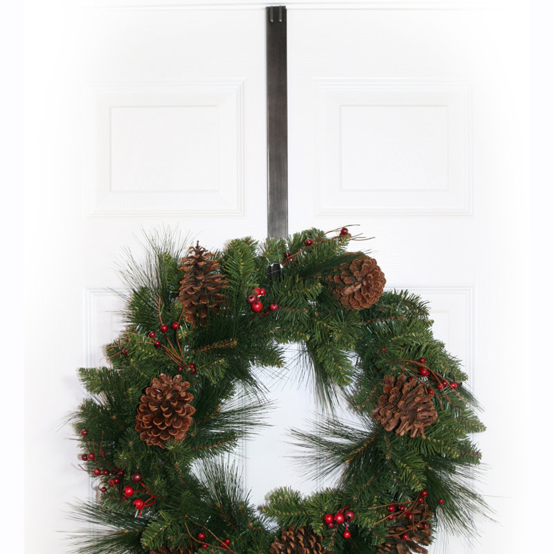 Adapt Adjustable Length Wreath Hanger, Brushed Nickel