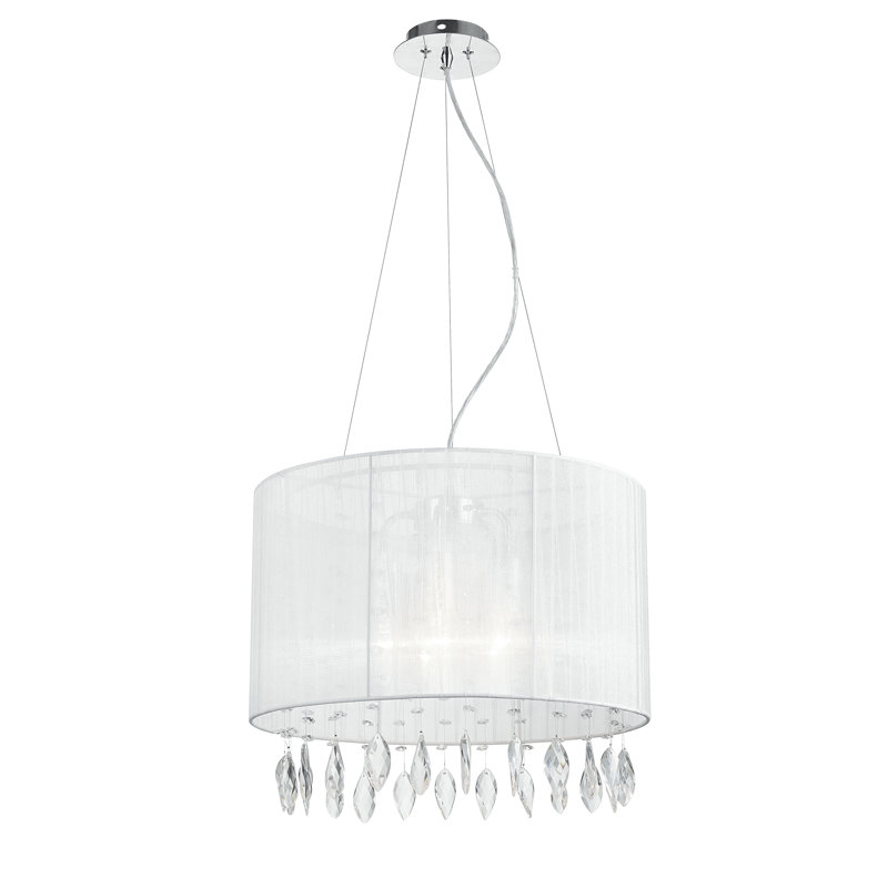 Madeleine 5 - Light Chrome Drum Pendant