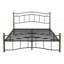 Metal Bed with Wavy Headboard and Footboard-63373988-63374010