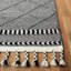 Tapis gris / ivoire / noir en laine / coton tissé à la main Jerseytown-1388156008