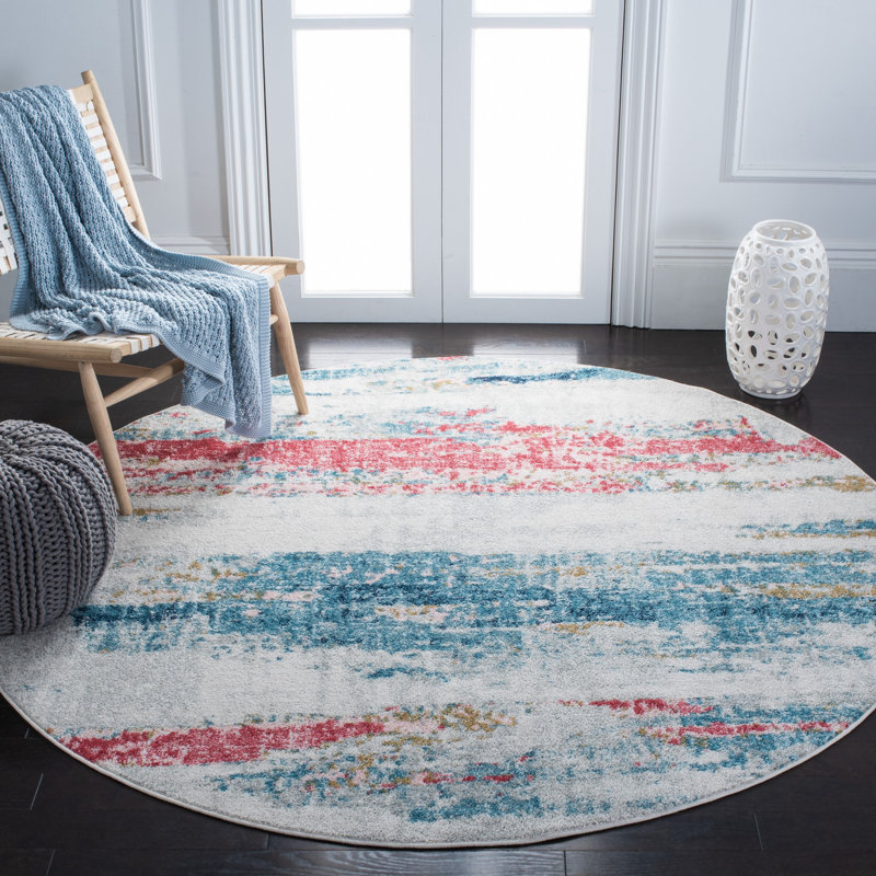 Asael Performance Abstract Rug, Round 6'7"
