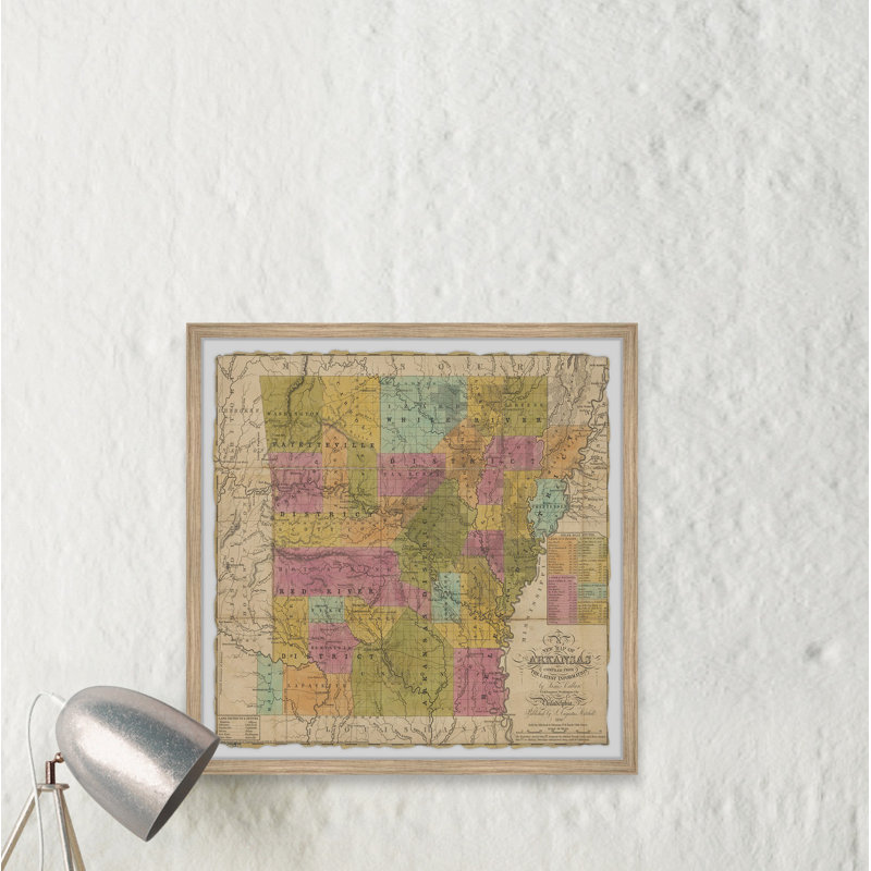 Colorful Arkansas - Cadre photo, impression sur papier, H 24 po x l 24 po x 1,5 po