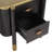 Contemporary 2 Drawers Nightstand With Curved Profile, Metal Feather-Shaped Handles, And Exposed Legs For Bedroom And Living Room, Easy Assembly-1335144280