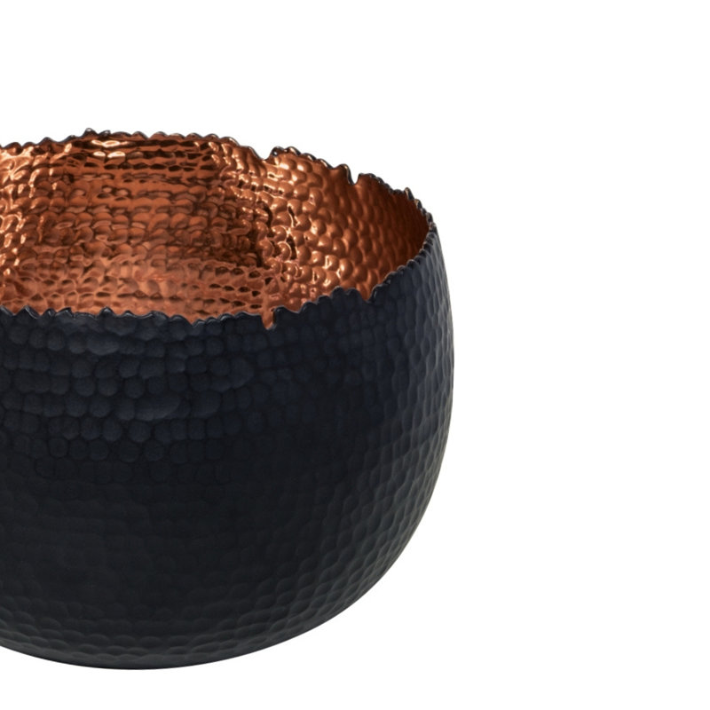 Hammered Black/Copper Bowl, 19/30