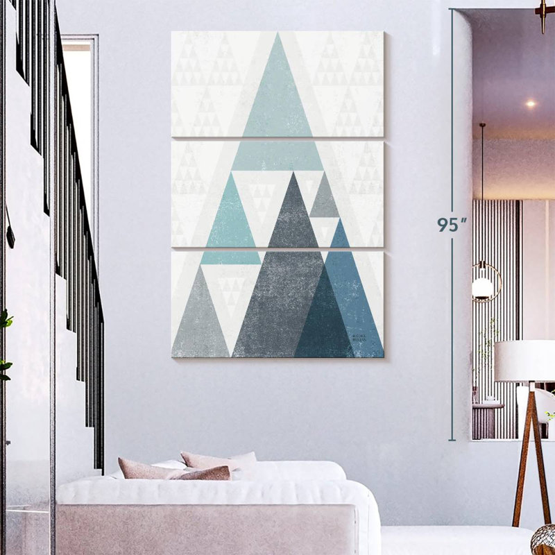 Avery Mod Triangles I, 74" H x 48" W