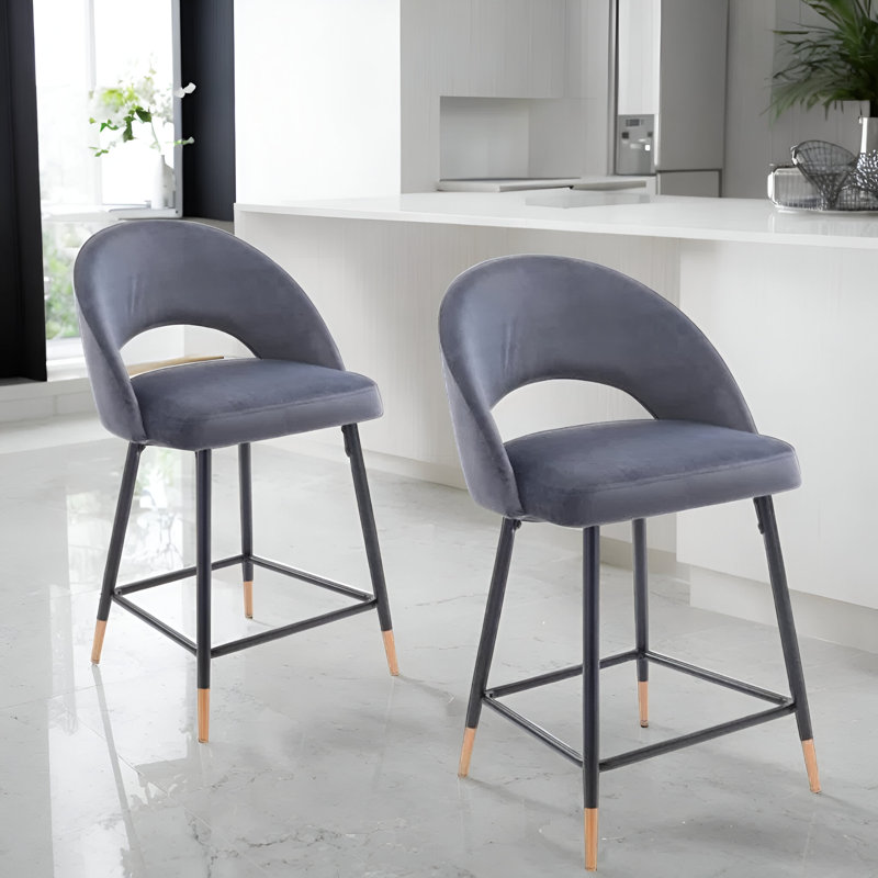 Tabouret de comptoir Akira, Gris