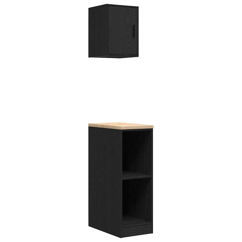 2 Piece Garage Cabinet Part Or Accessory, Black