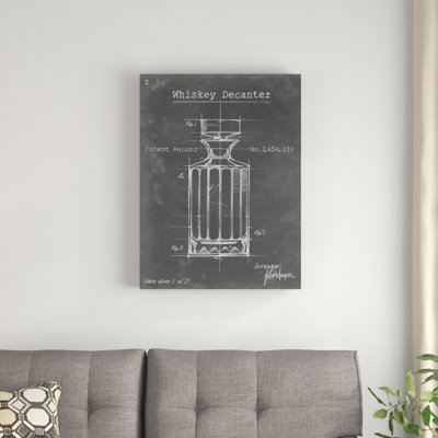 « articles bar blueprint vii », reproduction d’art sur toile tendue