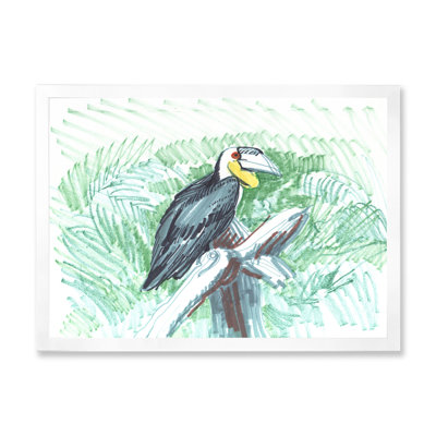 Calao guirlande Rhyticeros Undulatus - reproduction sur toile