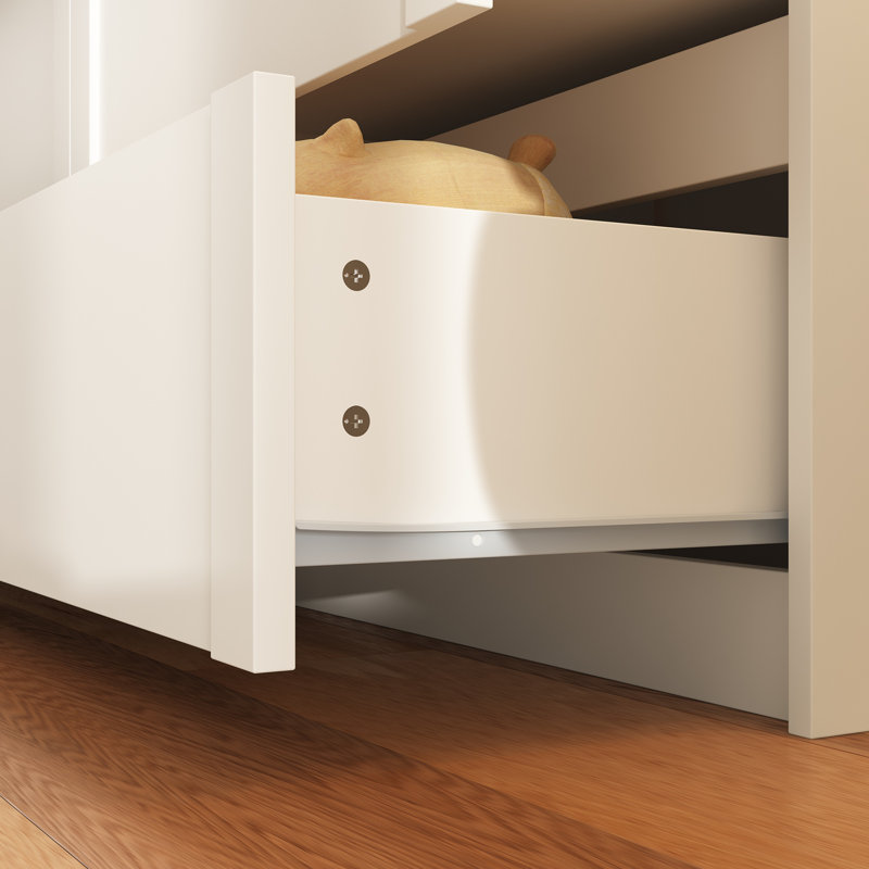 9-Drawer Sideboard With Elegent Design, White