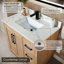 Ensemble de meuble-lavabo simple 36 po avec miroir Calacatta