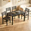 Ensemble de salle à manger moderne, ensemble de salle à manger 5 pièces avec table rectangulaire et 4 chaises sans accoudoirs, ensemble de salle à manger élégant et peu encombrant (seulement 1 table, 4 chaises)-1877747895