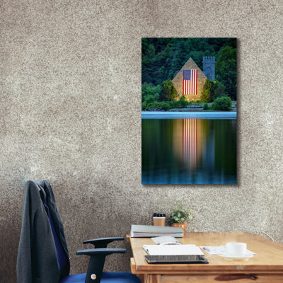 «The Old Stone Church At Blue Hour» par Rick Berk, art mural sur toile
