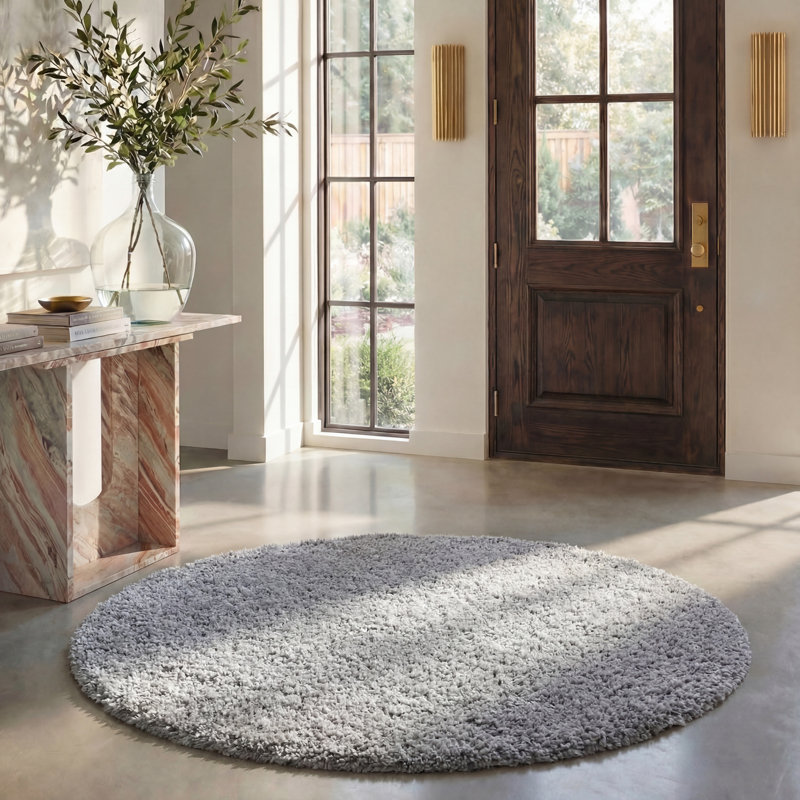Tapis argenté jiang, Rond 5 pi 3 po