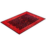 Overdyed Hand-Knotted Wool Modern-Contemporary Red Area Rug 9' 1" x 12' 5"