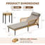 Ensemble de chaises longues d'extérieur 3 pièces avec 2 chaises inclinables réglables et table d'appoint-664120161