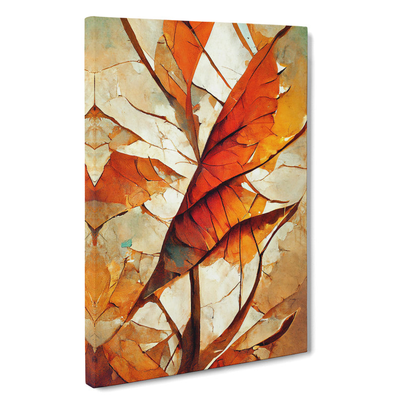 Abstract Autumn Leaf No.3 - Wrapped Canvas, 60cm H x 40cm W x 3cm D
