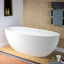 Baignoire autoportante en résine de 67 po avec trop-plein et drain escamotable 67 po-120785880-120785877
