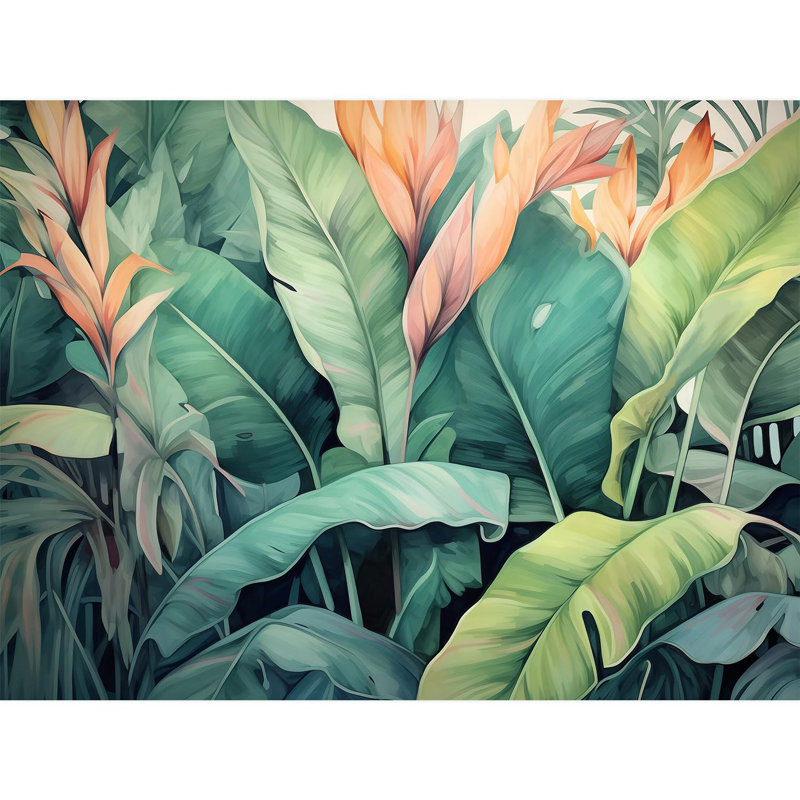 Bordure florale pelez et collez, L 108 po x l 144 po