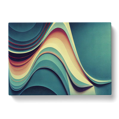 Modern Audio Soundwave Art Vol.3 Abstract - Wrapped Canvas