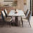 Rectangular microlite dining table and chair set-106897413