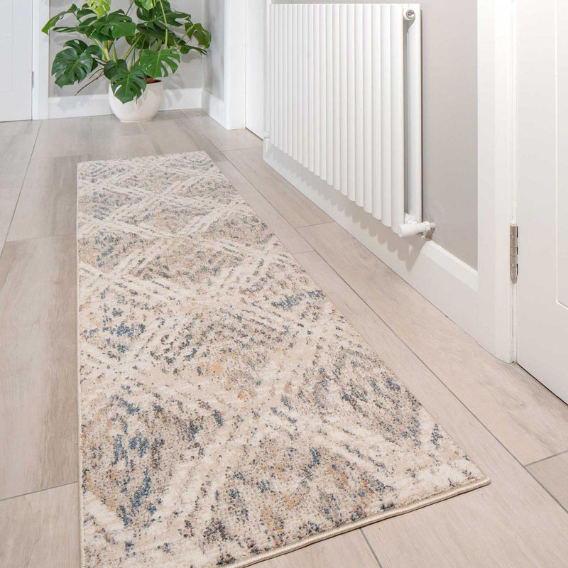 James Geometric Area Rug, Runner 60 x 240cm