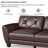 Wayna Classic Luxury Upholstered Top Genuine Leather Sofa with Solid Wood Frame-266034012-244486370