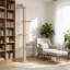 180cm Tall Light Grey Wall Mounted Cat Shelves, Cat Climbing Wall with 4 Platforms, Jute Scratching Post & Toy Ball