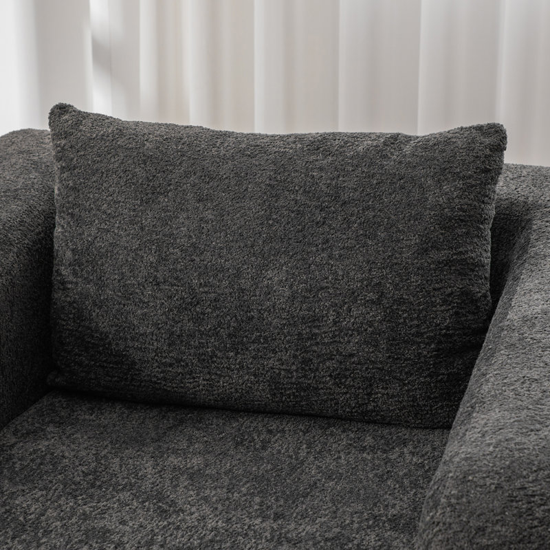 40" Foldable Single Sofa Bed With Armrest & Backrest, Gray