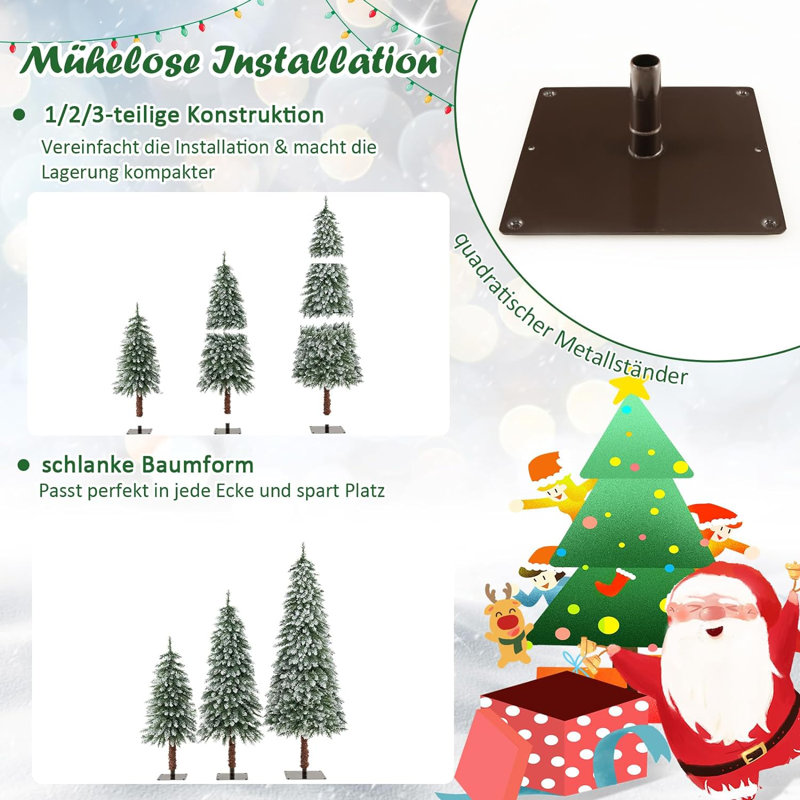 Lighted Artificial Pine Christmas Tree