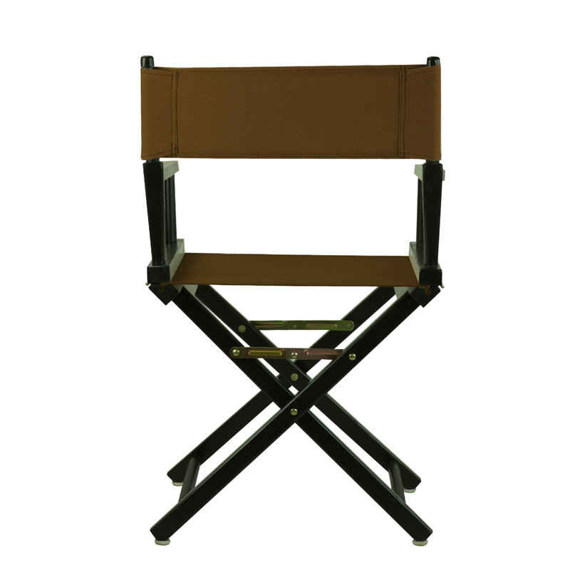 Chaise de réalisateur pliante 18 po, Noir, noir, noir, noir, Brun
