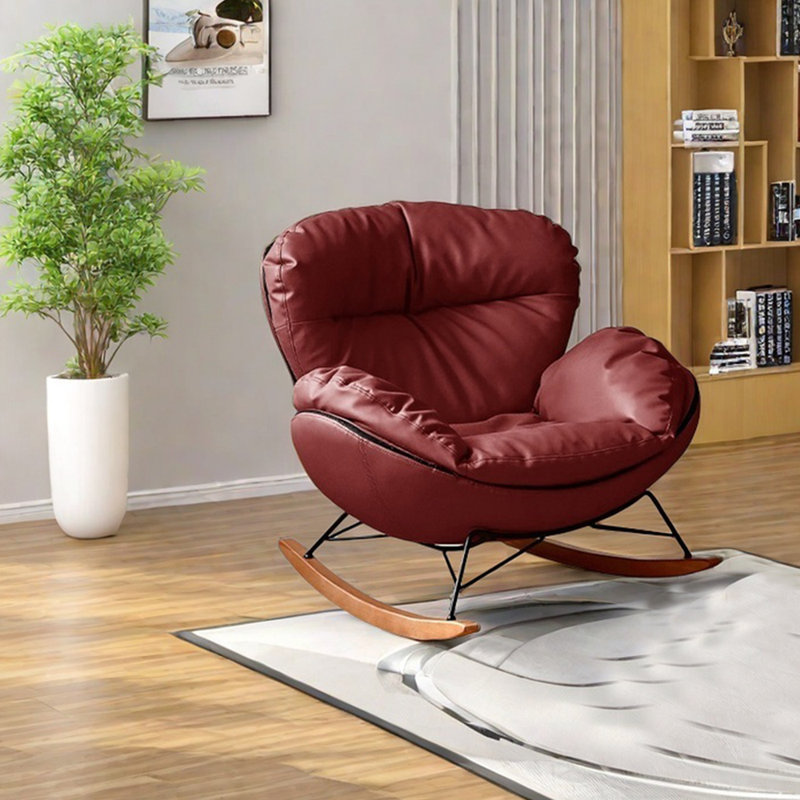 Ergonomically designed comfortable rocking chair, Red