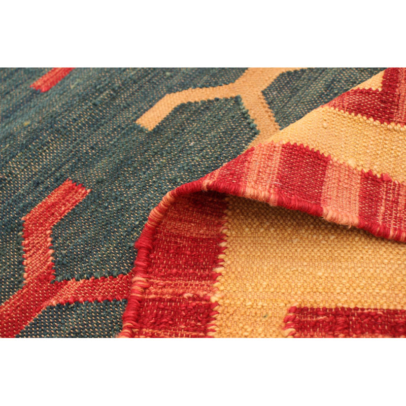 One-of-a-Kind Rectangle 8'2" X 10'1" New Age Wool Area Rug in Orange/Red