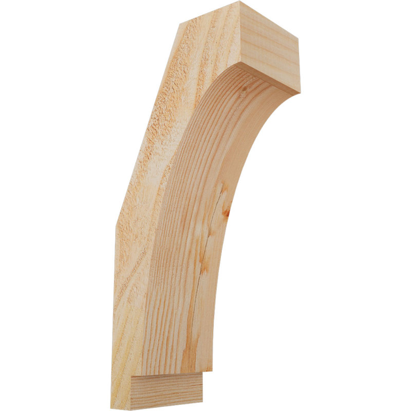 Attelle impériale du genou, Sapin de Douglas, Brute, H 14 po x l 4 po x P 6 po