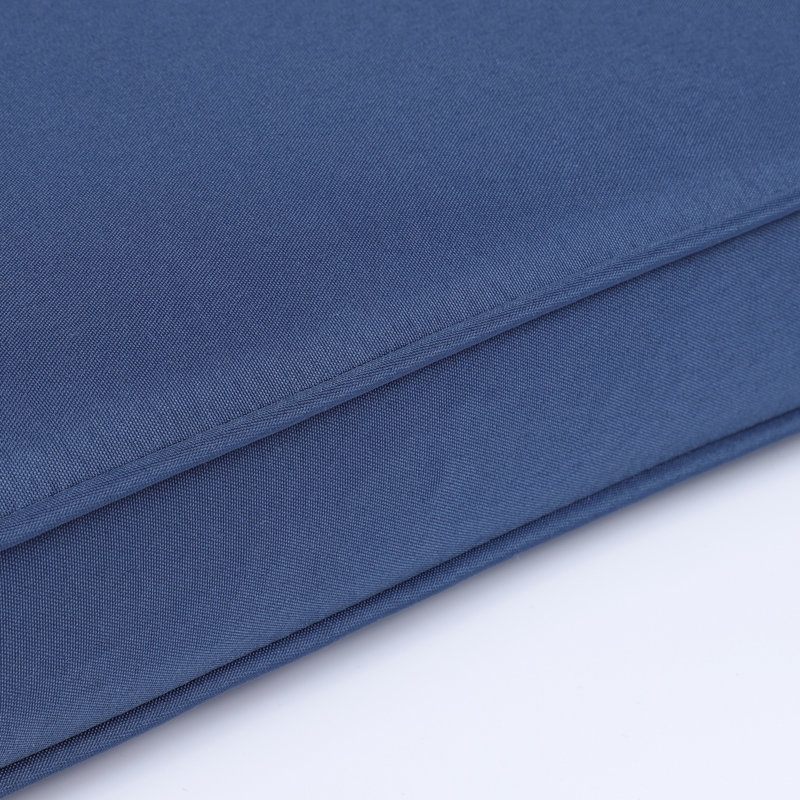 2Pcs Chaise Lounge Cushions - Navy Blue,  Cloth, & Fade , Removable Zippered Cushion Covers, High Resilience Sponge Core, Adjustable Straps For Comfort Seat Replacement , Fading, Detachable