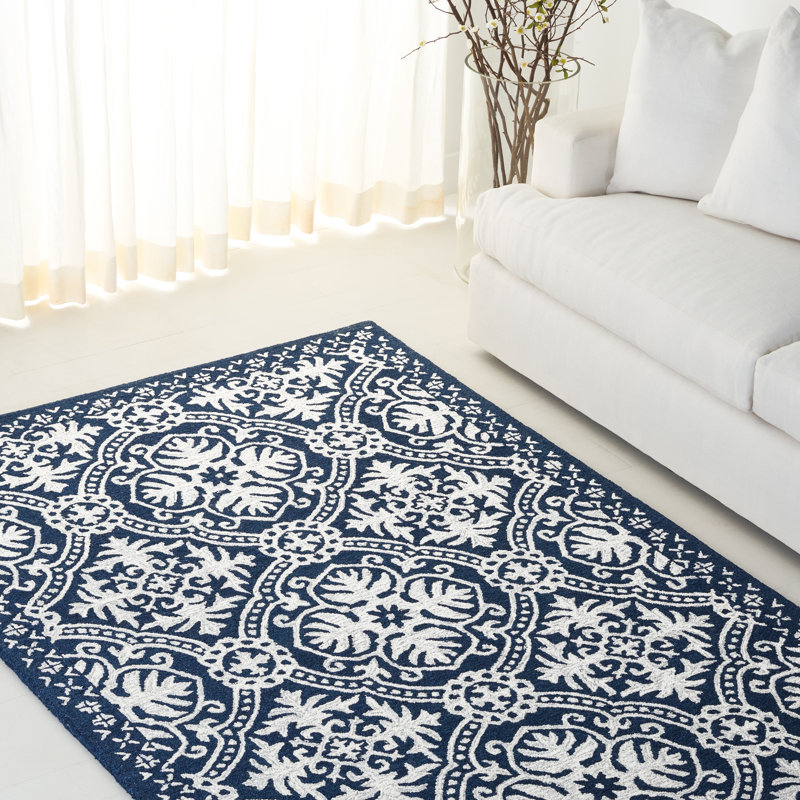 Tapis bleu / ivoire Lauren Ralph Lauren Nina, Rectangle 4 pi x 6 pi
