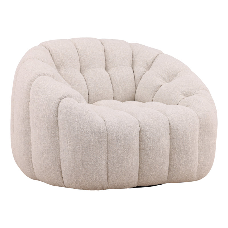 Rume Swivel Chair, Cream