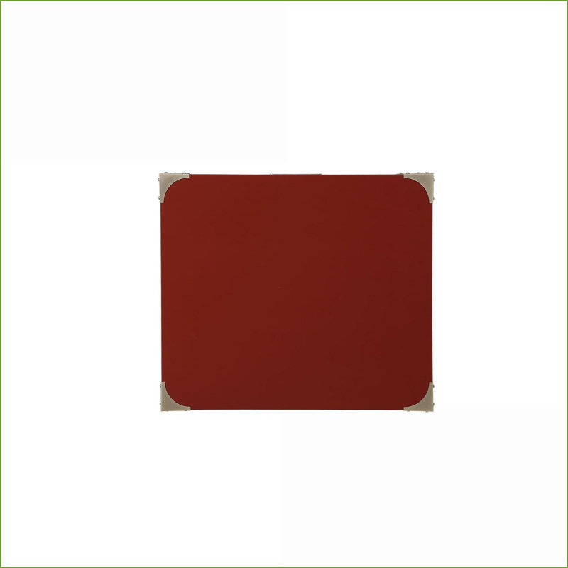Table basse à finition rouge avec base en X et amp; Tiroir de rangement