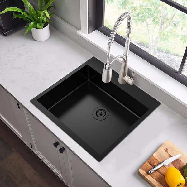 KADORER 25'' L Drop-In Single Bowl Stainless Steel Kitchen Sink | Wayfair